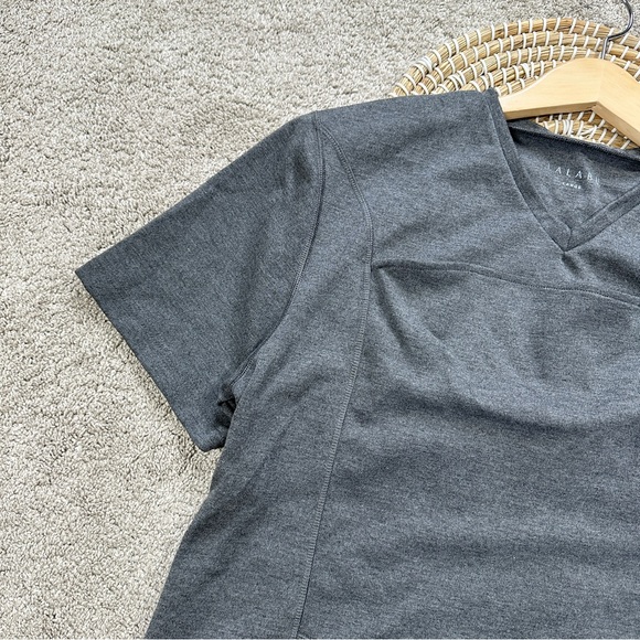 Lalabu Men’s Baby Dad Shirt Shortsleeve V-Neck in Gray Size L - Picture 6 of 14